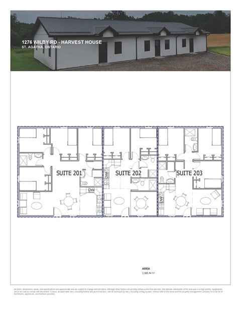 Floor plan for 4 beds, 2 baths, 106 sqft